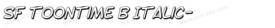 SF Toontime B Italic字体转换